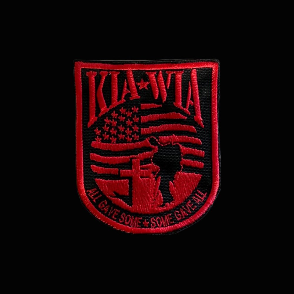 KIA-WIA patch Killed in Action Wounded in Action patch RED
